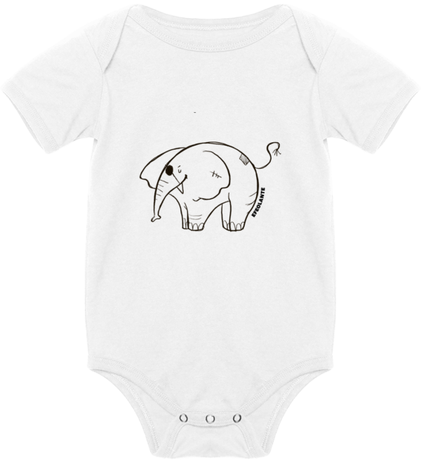 body de bebé estampado elefante