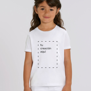 Camiseta blanca personalizable para niños